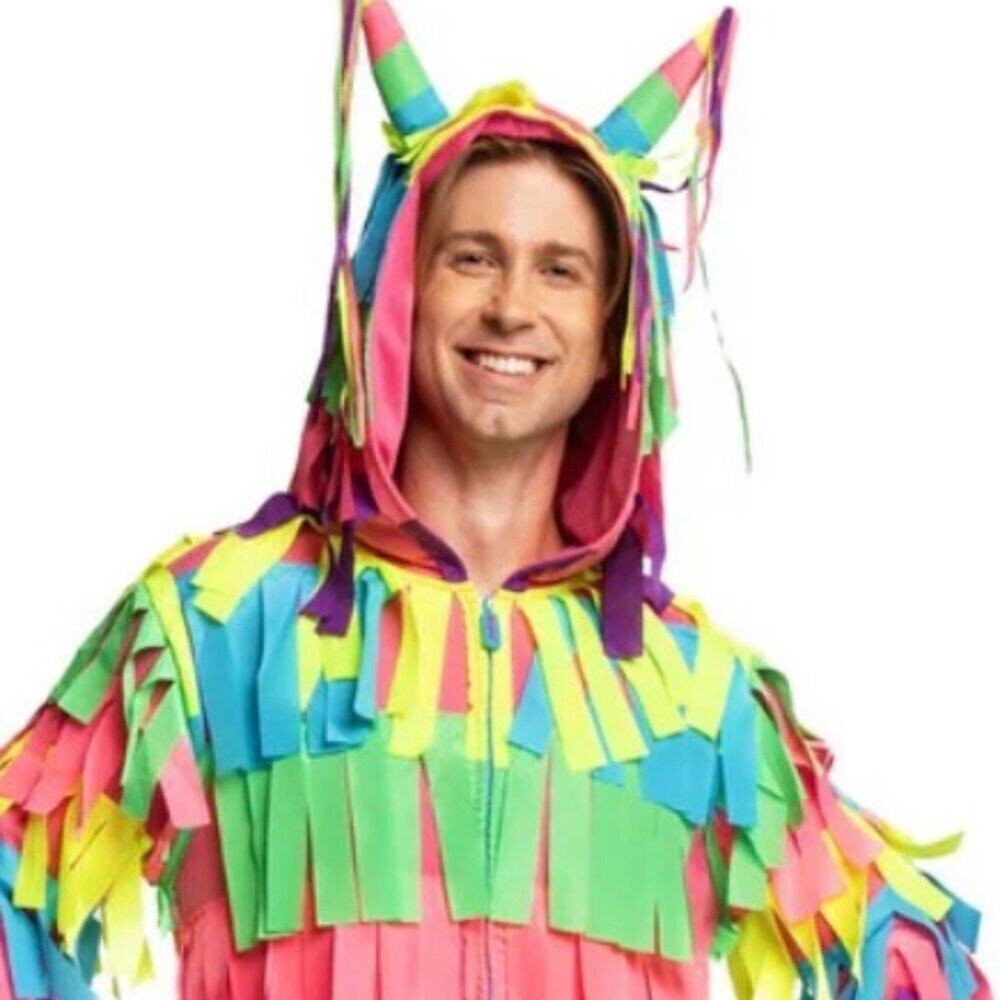 Tipsy Elve's Unisex Pinata Halloween Fiesta Funny Costume Colorful MSRP $79 NWT